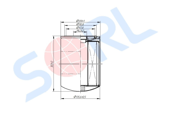 Фильтр масляный M42x2 DAF, LIEBHERR (H300W02)