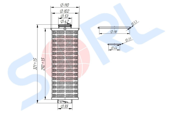 Фильтр масляный IVECO (E311H01D273)