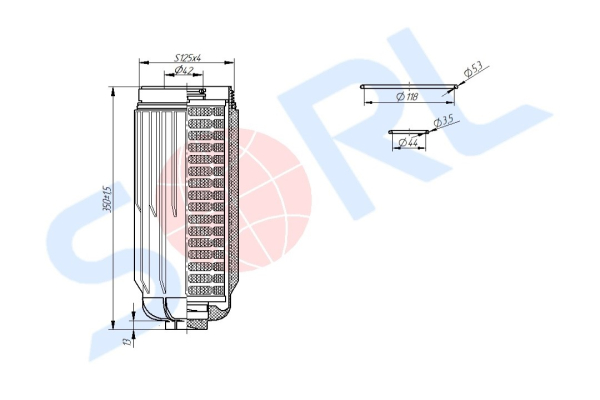 Фильтр масляный S125x4 IVECO (H311W)