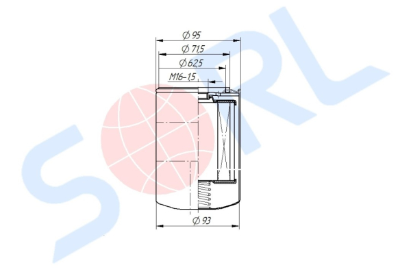 Фильтр топливный M16x1.5 DAF, RENAULT (H18WDK05)