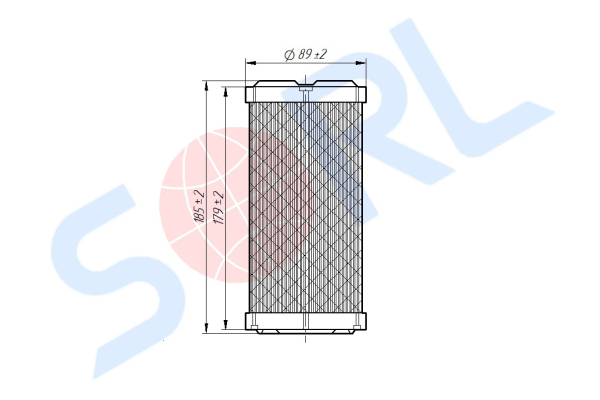 Фильтр воздушный (основной) THERMO KING, CARRIER, CASE, CATERPILLAR (E1505L)