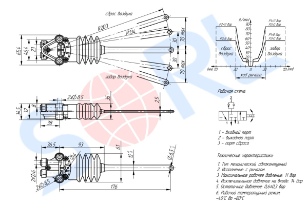 Кран уровня пола CAMC, Dongfeng, FAW (4640070300)