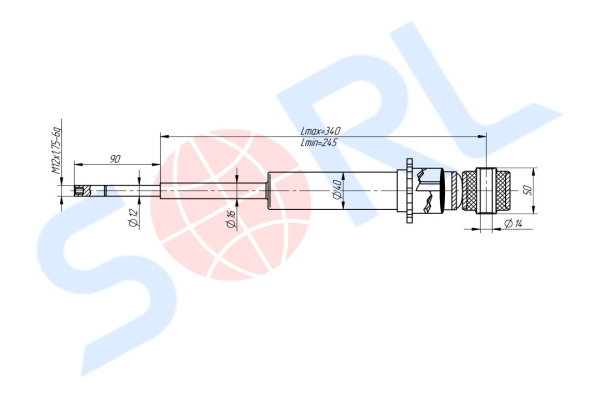 Амортизатор кабины 245/340, I/O, 12x90/14x50 SCANIA (CB0178)